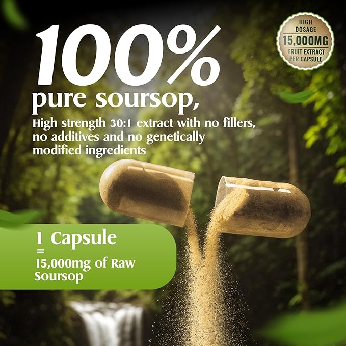 Sproote Soursop | Premium High-Potency Extract for Daily Wellness | 60 Capsules